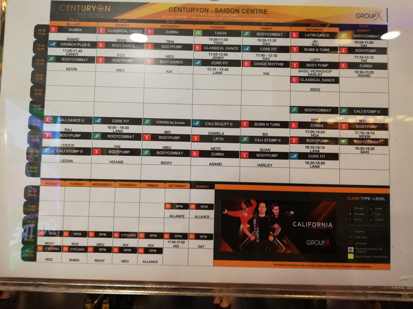 California Centuryon HCMC Timetable