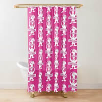 Global Gym Bunny Shower Curtain